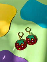 Load image into Gallery viewer, Tomato Pin Cushion Acrylic Earrings