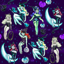 Load image into Gallery viewer, Vintage Witches Dark Leggings by Miss Fluff x Lipstick &amp; Chrome TC2