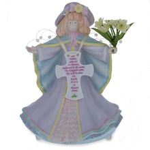 Load image into Gallery viewer, Angel with Cross Porcelain Musical Figurine 6.5 Inches