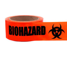 Load image into Gallery viewer, &quot;BIOHAZARD&quot; - Imprinted 2&quot; PVC Tape: 55 yds