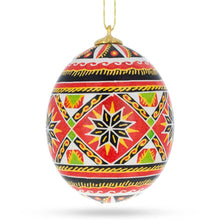 Load image into Gallery viewer, The Star Authentic Blown Real Eggshell Ukrainian Easter Egg Pysanka