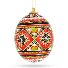 Load image into Gallery viewer, The Star Authentic Blown Real Eggshell Ukrainian Easter Egg Pysanka