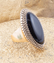 Load image into Gallery viewer, Black Onyx Golden Ring