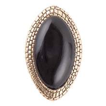 Load image into Gallery viewer, Black Onyx Golden Ring