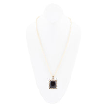 Load image into Gallery viewer, Black Onyx Mixed Metal Pendant Necklace