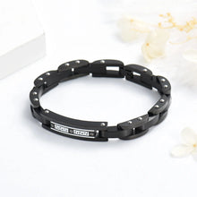 Load image into Gallery viewer, Black Chain Link Cremation Urn Bracelet