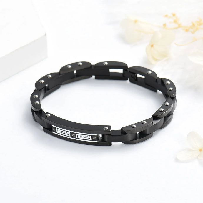 Black Chain Link Cremation Urn Bracelet