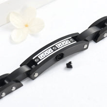 Load image into Gallery viewer, Black Chain Link Cremation Urn Bracelet
