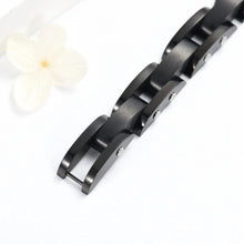 Load image into Gallery viewer, Black Chain Link Cremation Urn Bracelet