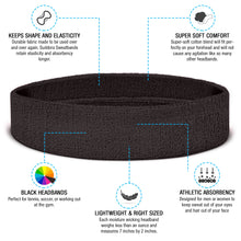 Load image into Gallery viewer, Premium Terry Cloth Cotton Sweatbands