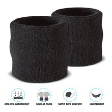 Load image into Gallery viewer, Premium Terry Cloth Cotton Wristband Pair