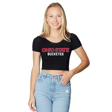 Load image into Gallery viewer, Ohio State OSU Buckeyes Black Babydoll Tee