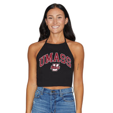 Load image into Gallery viewer, UMass Black Halter Top