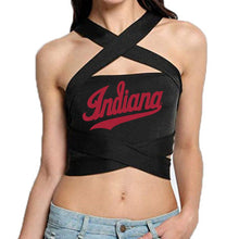 Load image into Gallery viewer, Indiana Hoosiers Black Multi Way Bandeau Top