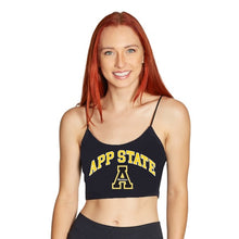 Load image into Gallery viewer, App State Black Spaghetti Tank