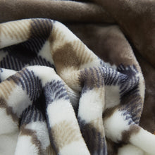 Load image into Gallery viewer, Tache Fall Orange Farmhouse Super Soft Micro Fleece Plaid Patchwork Plush Lightweight Bed Throw Blanket (4021)