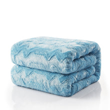 Load image into Gallery viewer, Tache Faux Fur Blue Sky Soft Throw Blanket (#8)