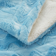 Load image into Gallery viewer, Tache Faux Fur Blue Sky Soft Throw Blanket (#8)