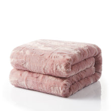 Load image into Gallery viewer, Tache Faux Fur Dusty Rose Gold Pink Throw Blanket (#7)