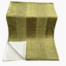 Load image into Gallery viewer, Tache Solid Embossed Green Olive Chartreuse Sherpa Throw Blanket (62096)