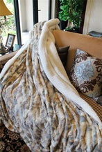 Load image into Gallery viewer, Tache Luxurious Russian Lynx Faux Fur Throw Blanket (DY12)