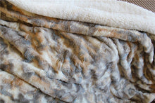 Load image into Gallery viewer, Tache Luxurious Russian Lynx Faux Fur Throw Blanket (DY12)