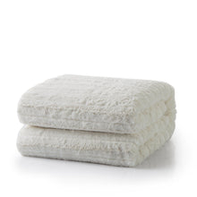 Load image into Gallery viewer, Tache White Ivory Polar Faux Fur with Sherpa Throw Blanket