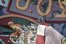 Load image into Gallery viewer, Tache Wonderful Season Snowman Tapestry Throw Blanket with Fringe (2270)