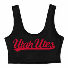 Load image into Gallery viewer, Utah Black Crop Tank Top
