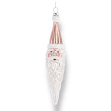 Load image into Gallery viewer, Santa Icicle Blown Glass Ornament PINK
