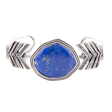 Load image into Gallery viewer, Blue Lapis and Sterling Silver Statement Cuff