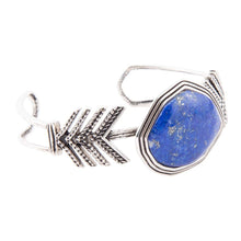 Load image into Gallery viewer, Blue Lapis and Sterling Silver Statement Cuff