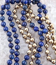 Load image into Gallery viewer, Blue Lapis Wrap Golden Necklace