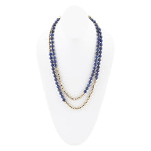 Load image into Gallery viewer, Blue Lapis Wrap Golden Necklace