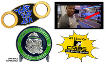 Load image into Gallery viewer, BL18-013 MTV Cribs Michael Strahan episode matching blue Cigar Cutter for Tap Dat Ash Cigar Coin