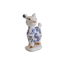 Load image into Gallery viewer, Retro Reindeer Baby in Blue and White Toile