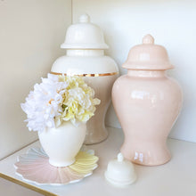 Load image into Gallery viewer, Beige Color Block Ginger Jar with Gold Accent