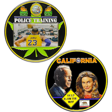 Load image into Gallery viewer, BL12-006 LAPD LASD Police Training FTO Lebron Saving California with President Biden Caitlyn Jenner Challenge Coin