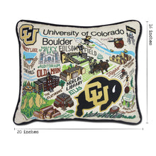 Load image into Gallery viewer, Boulder, University of Colorado Collegiate Embroidered Pillow by CatStudio