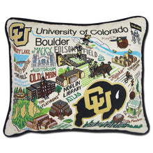 Load image into Gallery viewer, Boulder, University of Colorado Collegiate Embroidered Pillow by CatStudio