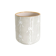 Load image into Gallery viewer, Bow Stripe Vase with 22K Gold Accent