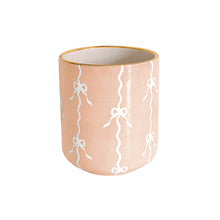 Load image into Gallery viewer, Bow Stripe Vase with 22K Gold Accent