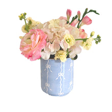 Load image into Gallery viewer, Bow Stripe Vase with 22K Gold Accent