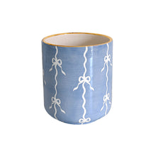 Load image into Gallery viewer, Bow Stripe Vase with 22K Gold Accent