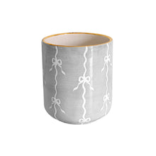 Load image into Gallery viewer, Bow Stripe Vase with 22K Gold Accent