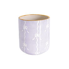 Load image into Gallery viewer, Bow Stripe Vase with 22K Gold Accent
