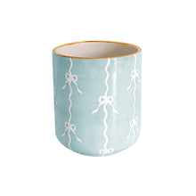 Load image into Gallery viewer, Bow Stripe Vase with 22K Gold Accent