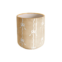 Load image into Gallery viewer, Bow Stripe Vase with 22K Gold Accent