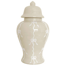 Load image into Gallery viewer, Bow Stripe Ginger Jars in Beige