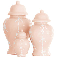 Load image into Gallery viewer, Bow Stripe Ginger Jars in Blush